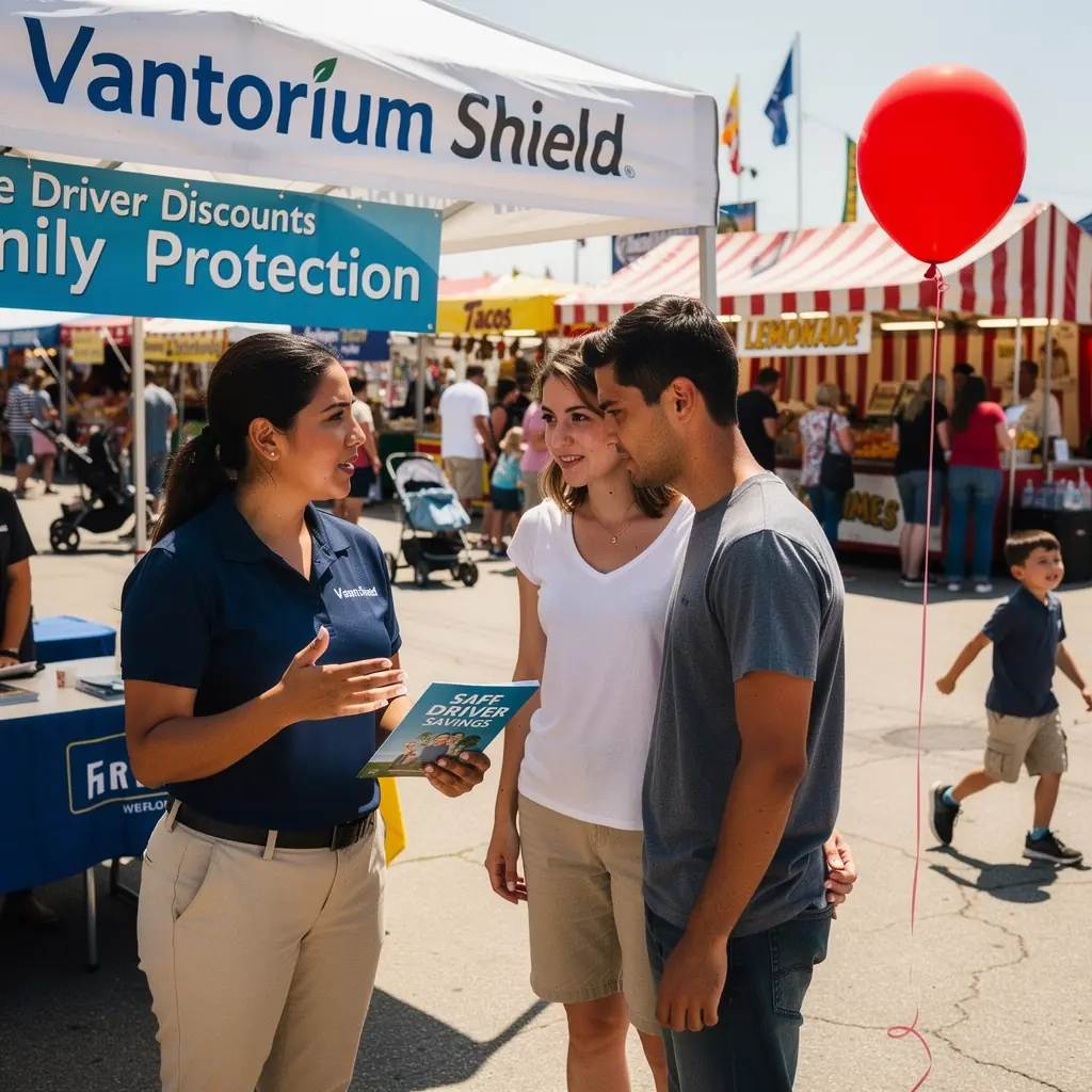 Obrazek przedstawiający rodzinę podróżującą samochodem, z uśmiechami na twarzach, cieszącą się bezpieczeństwem.